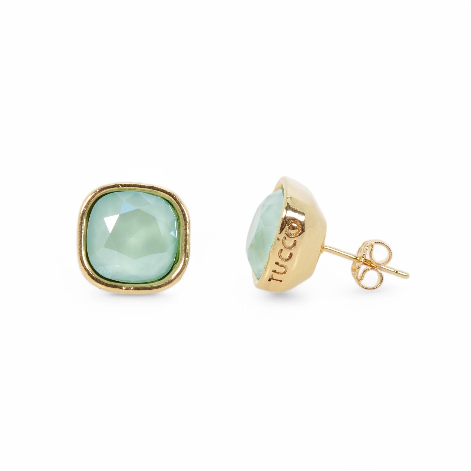 PENDIENTES OLIVIA ORO - SOFT MINT