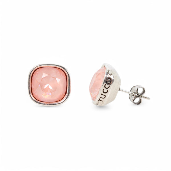 PENDIENTES OLIVIA PLATA - FLAMINGO