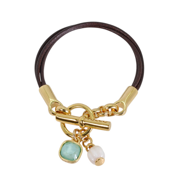PULSERA RITA ORO - SOFT MINT