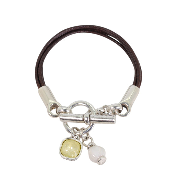 PULSERA RITA PLATA - SOFT YELLOW