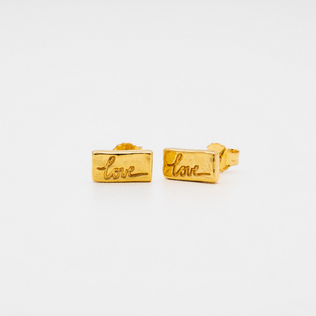 PENDIENTES LOVE ORO