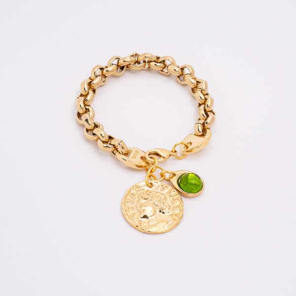 PULSERA SAN LORENZO ORO VERDE